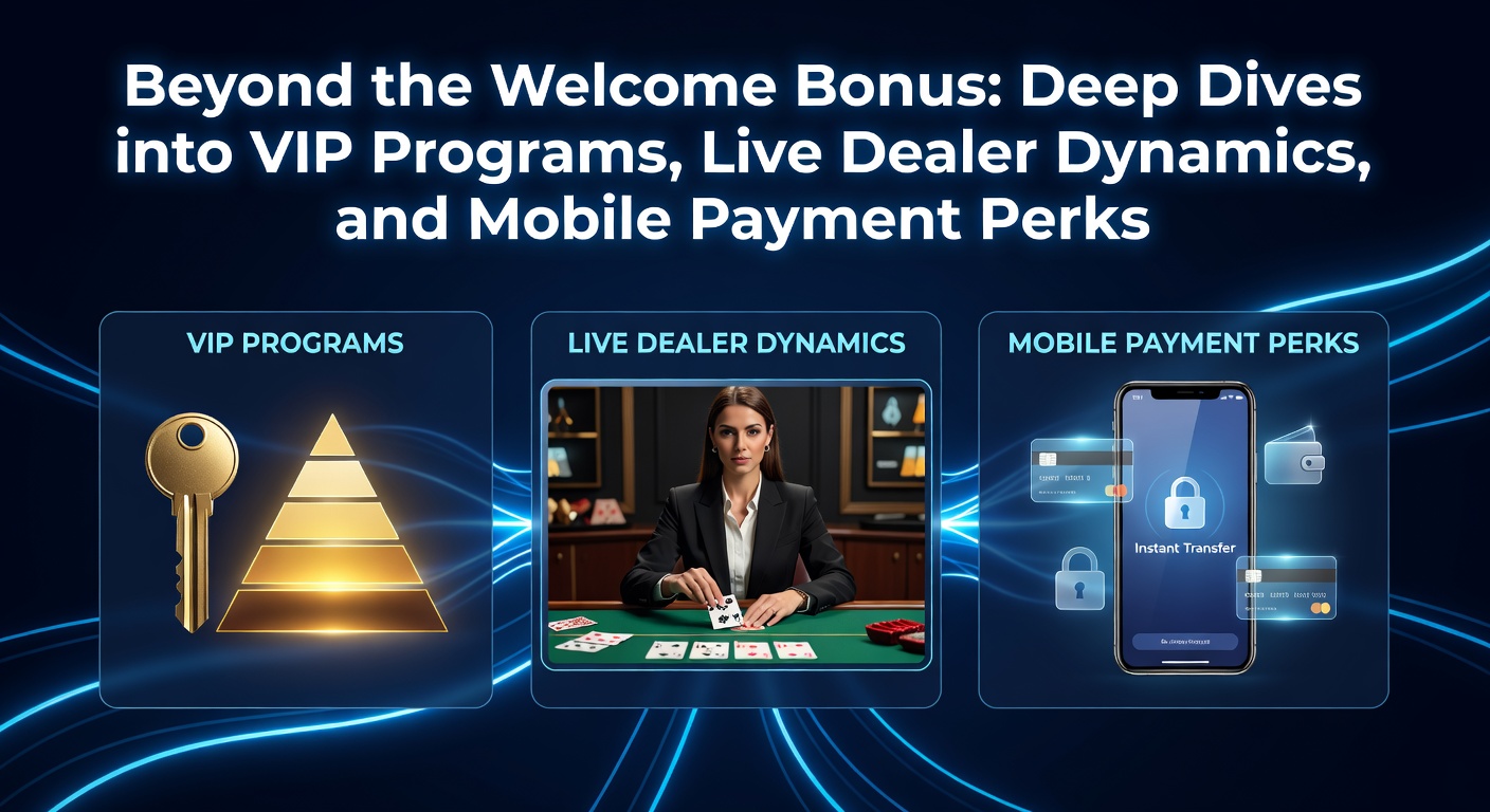 Vibrant digital illustration depicting a high-roller VIP lounge with live dealer tables and seamless mobile payment interfaces in an online casino environment