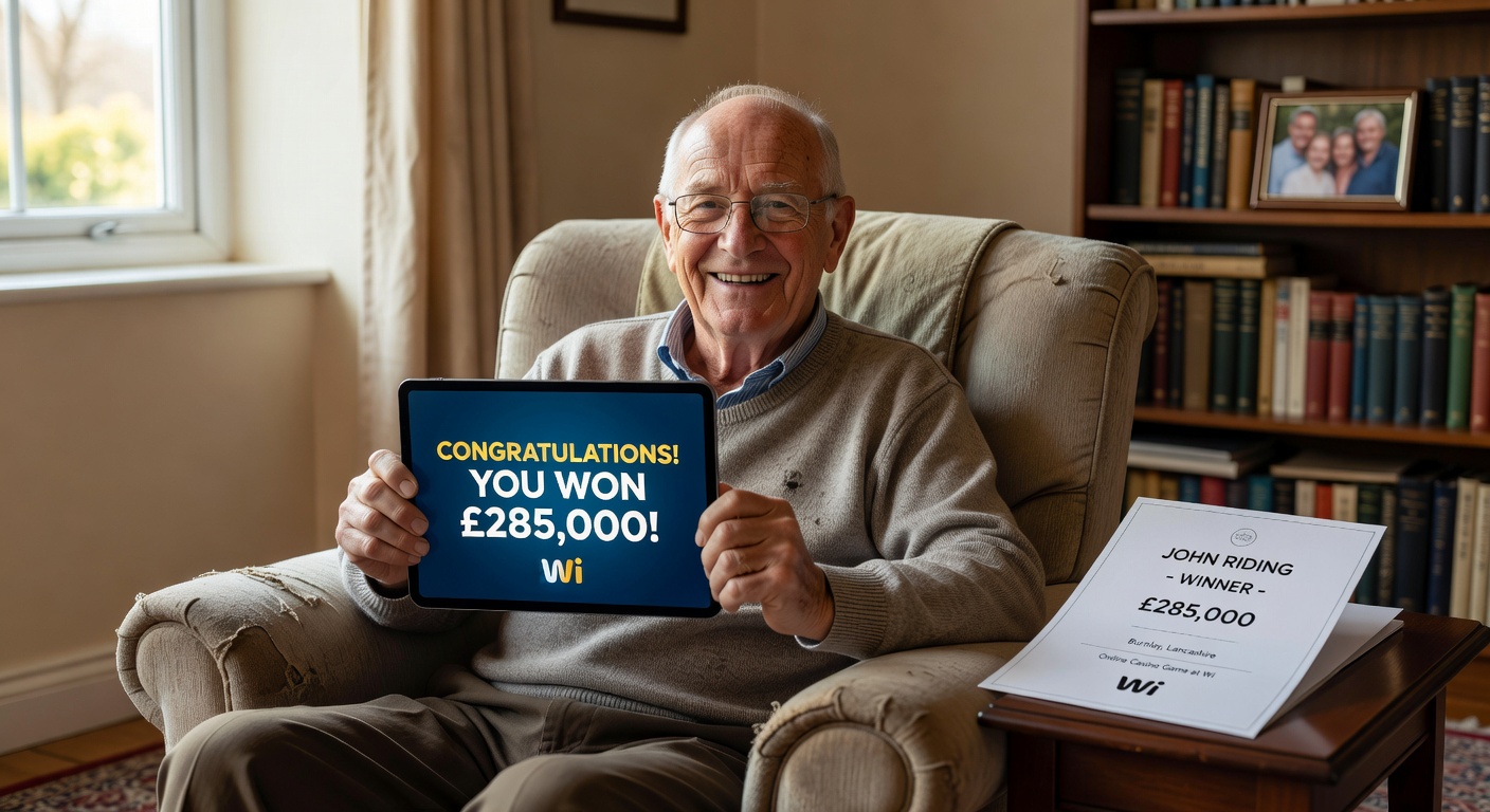 Infographic detailing UK adult gambling participation rates and slot machine usage from GSGB survey