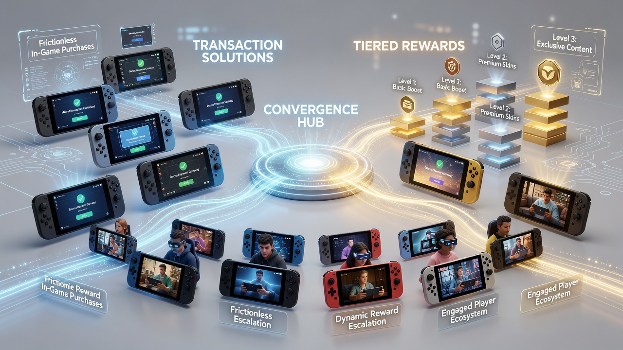 Close-up of a smartphone screen displaying integrated payment confirmation and upgraded reward tier notification