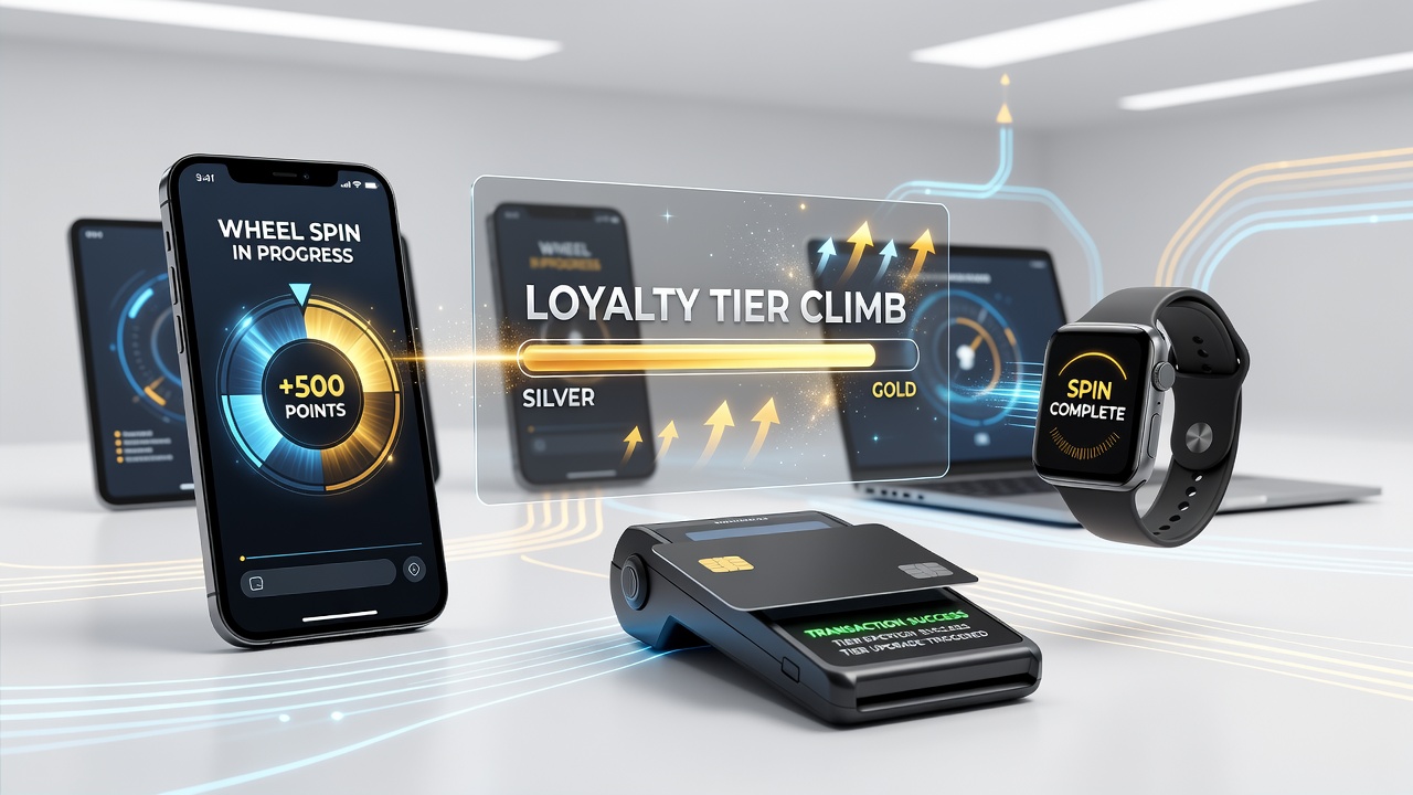 Diagram showing real-time support links integrated with loyalty tier progression across mobile and desktop casino sessions