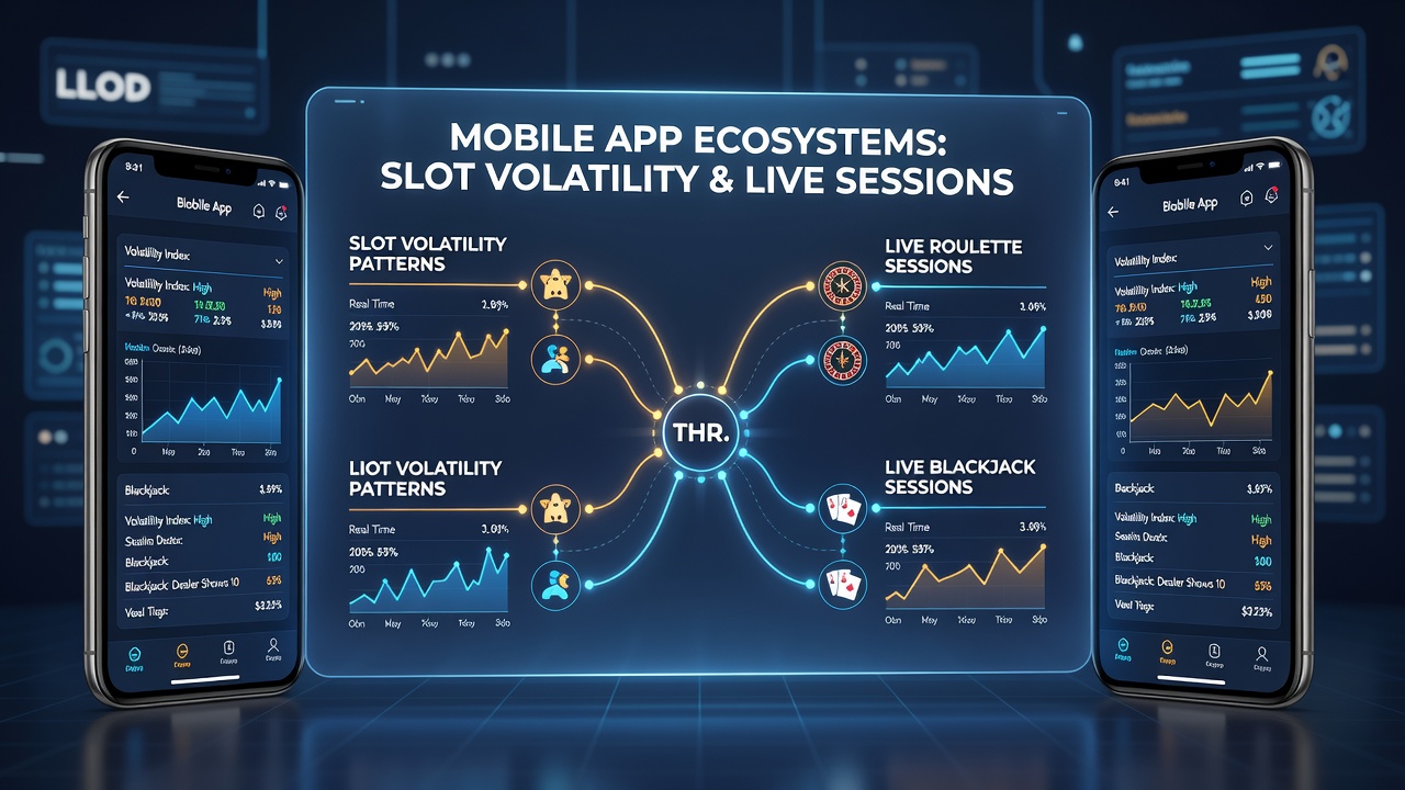 Dashboard view of tiered rewards system connecting mobile slot data to live blackjack and roulette sessions with transaction logs