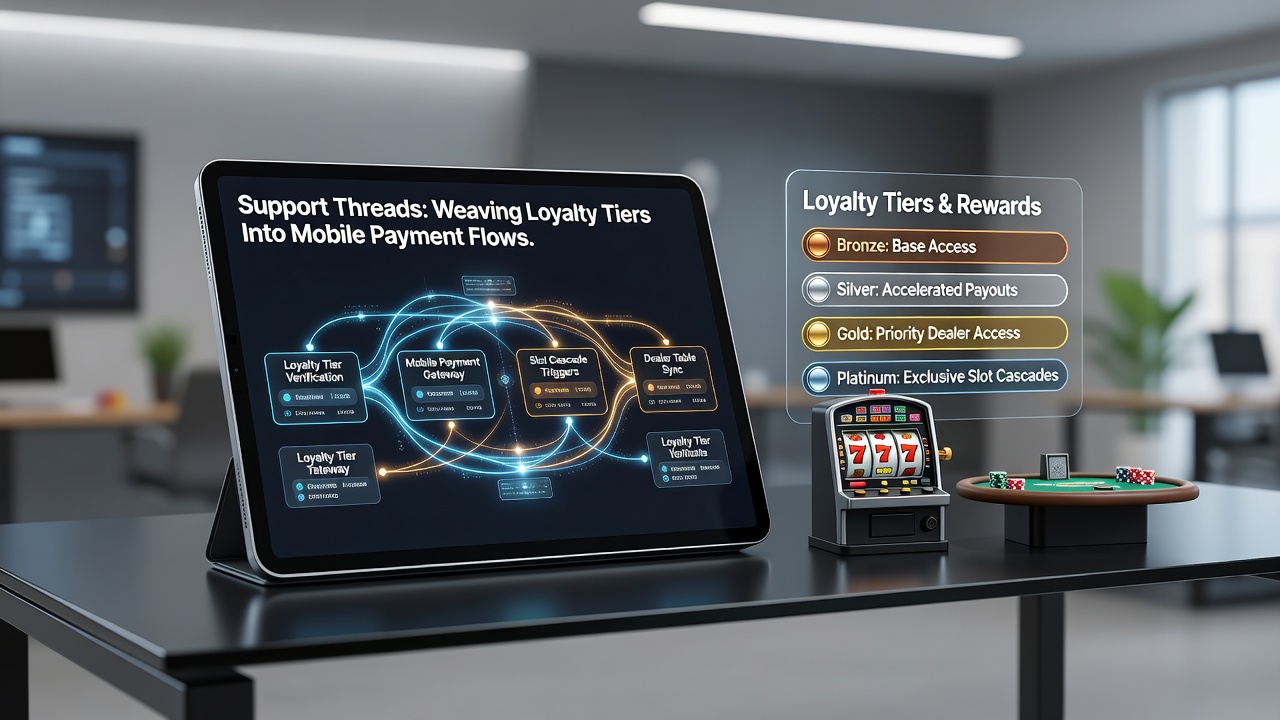 Support dashboard showing real-time loyalty tier adjustments linked to mobile deposits for both slots and dealer tables